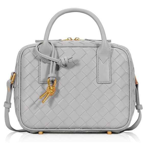 Woven Bag, Cute Tote Bag Crossbody Bag Pu Leather Handmade Shoulder c: - Picture 1 of 7